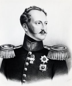 Portræt af Nicholas I Romanov (1796-1855), zar af Rusland fra 1825 til 1855, gravering af Unbekannt Unbekannt