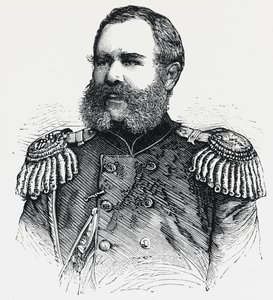 Portræt af Nikolai Obruchev (1830-1904), russisk general, gravering af Unbekannt Unbekannt