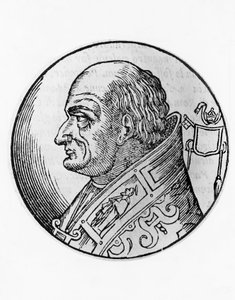 Portræt af Saint Leo III (750-816), 96. pave i den katolske kirke fra 796, gravering af Unbekannt Unbekannt