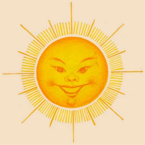 Smilende sol, tegning af Unbekannt Unbekannt