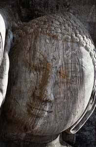 Sri Lanka, den gamle by Polonnaruwa, Gal Vihara, liggende Buddha-statue af Unbekannt Unbekannt