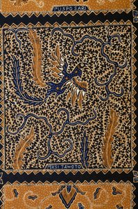 Traditionelt batikdesign kaldet peksi yawoto, Surakarta, Java, Indonesien, detaljer af Unbekannt Unbekannt