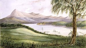 Twofold Bay, New South Wales, ca.1860 (akvarel) af Lieutenant George Austin Woods