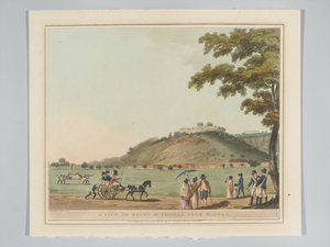 En udsigt over Mount Thomas nær Madras, indgraveret af H. Merke
