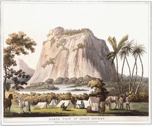 North View of Shole Ghurry, 1805dani af Lieutenant James Hunter