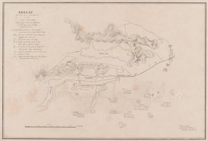 Skitse af fæstningen Ghuznee. Taget af Storm den 23. juli 1839 (litho)