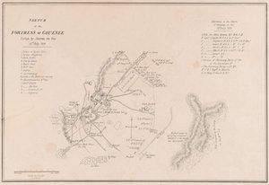 ? Sketch of the Fortress of Ghuznee. Taken by Storm on the 23rd July 1839? Dani af Lieutenant Thomas Wingate