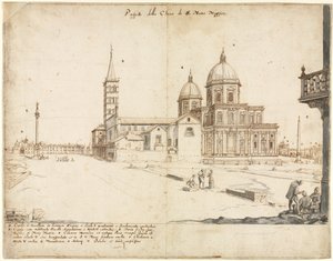 Atten udsigter over Rom: Basilikaen Santa Maria Maggiore, 1664.