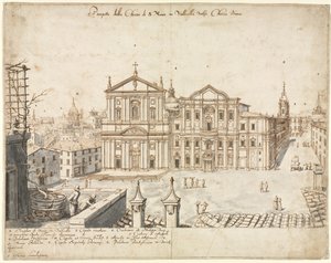 Atten udsigter over Rom: Santa Maria-kirken i Vallicella, 1665.