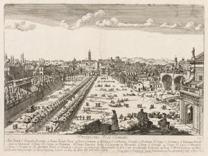 Forum Romanum fra prospekt, 1666 af Lievin Cruyl