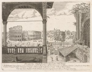 Colosseum of Arco di Costantino fra prospektet fra Locurum of the City of Rome, 1666.