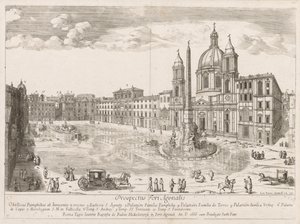 Piazza Navona fra "View of the Landmarks of the City of Rome" af Lievin Cruyl