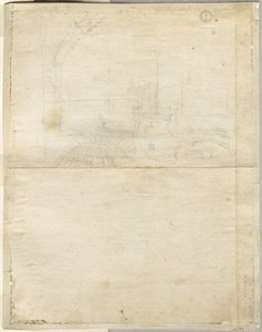 Skitse til San Giovanni in Laterano verso, 1664. af Lievin Cruyl