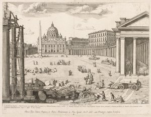 St Peterskirken fra prospektet i Lourum i Roms by, 1666. af Lievin Cruyl
