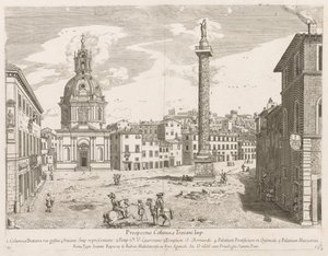 Trajans søjle fra "View of the Places of the City of Rome Insign[ium] af Lievin Cruyl