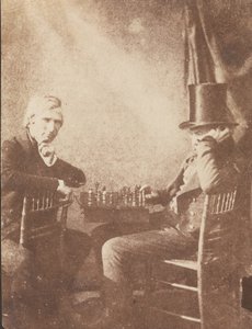 Skakspillerne, ca. 1845. af Likely by Antoine François Jean Claudet.