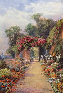 "En sommeraften" (farvelitografi)