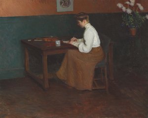 I studiet (olie på lærred)