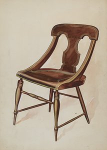 Stol malet, ca. 1937. af Lillian Causey