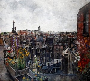 City of London Skies and Flowers (Roofs of High Holborn) 1930