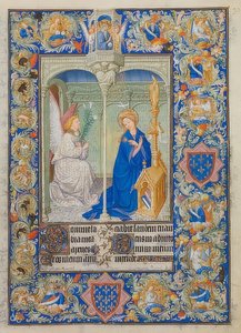 Timebog for hertugen af ​​Berry. Bebudelse. 1405-08 / 09