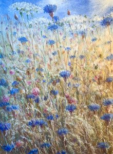 Kornblomster 2 af Lincoln Seligman