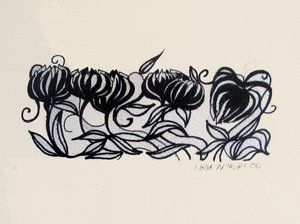Krokus, 2014 (pen og blæk) af linda arthurs