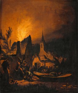 Brand i en landsby ... af Lionel Hamilton Renwick