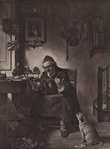 The Old Strad (litho) af Lionel J. Cowen