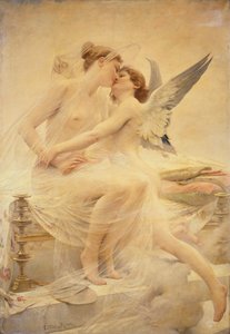 Amor og psyke (olie på lærred)