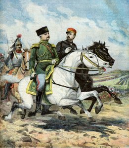 Den franske general Saussier og den russiske general Dragomiroff af Lionel Noel Royer