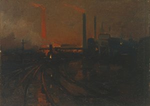 Stålværk, Cardiff, om natten