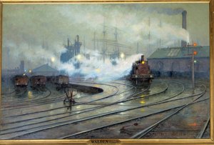 Udsigt over Cardiff Docks Maleri af Lionel Walden (1861-1933) 1894 Søn. 1,27x1,93 m. Paris, Musee d