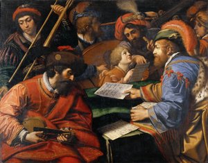 Koncert af Spada, Leonello (1576-1622). Olie på lærred, ca 1610-1615, Mål: 138x177. Galleri Borghese, Rom