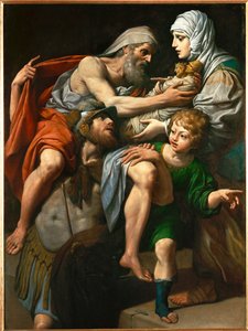 Enee et Anchise - Aeneas og Anchises. Aeneas bærer sin far Anchises ud af det brændende Troja ...