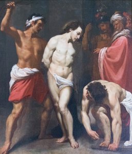 Flagellation of Christ, Leonello Spada (olie på lærred)