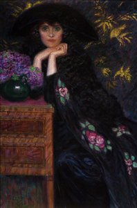 Figur af kvinde Portræt af Violette, 1920. af Lionne