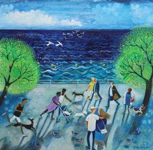 By The Sea, 2021, (akryl på papir)