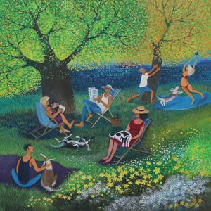 Lady in Pink, 2015 (akryl på papir) af Lisa Graa Jensen