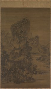 Landskab i stil med Juran, 1368-1644. af Liu Du