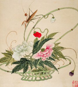 Et af en række malerier af blomster og insekter, slutningen af det 19. århundrede