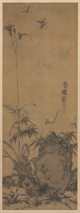 Lilje og sommerfugle, 1300-tallet. af Liu Shanshou