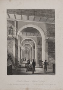 British Museum, Holborn, ca. 1850 (gravering) af Llewellyn (after) Jewitt