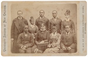 Universitetssangere fra New Orleans, ca. 1879 (foto) af Llewellyn A. Sawyer
