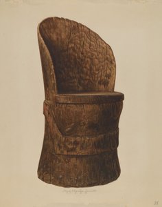 Træbjælkestol, 1938.
