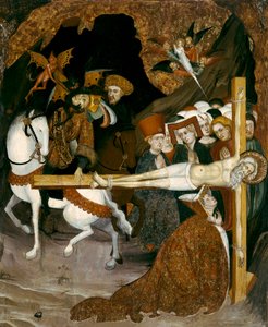 Korsfæstelsen af ​​Sankt Andreas apostlen. Maleri af Lluis Borrassa (1360-1425)