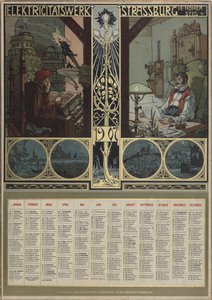 Elektricitetsværk Strasbourg. Kalender for året 1907, 1906. af Léo Schnug