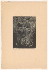 Kristus med tornekrone af Lodewijk Schelfhout (signed by artist)