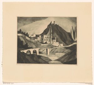 Corte I (original titel) af Lodewijk Schelfhout (signed by artist)