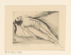 Dode Christus Le Christ Mort (originalt titel) af Lodewijk Schelfhout (signed by artist)